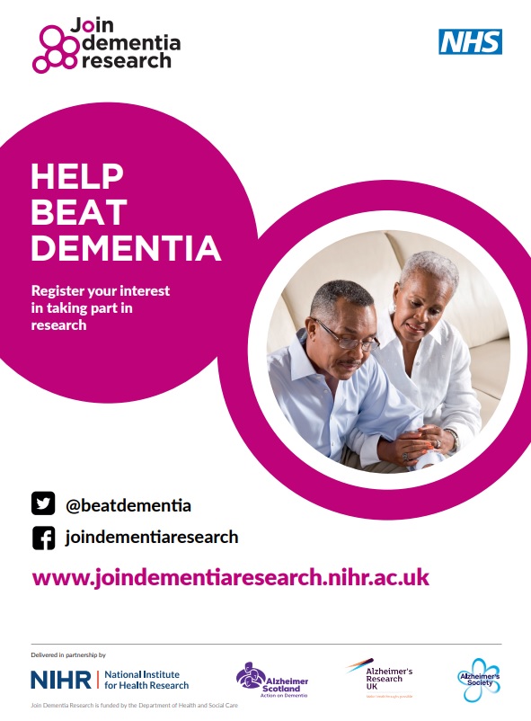 register your interest to join the research study to help beat dementia