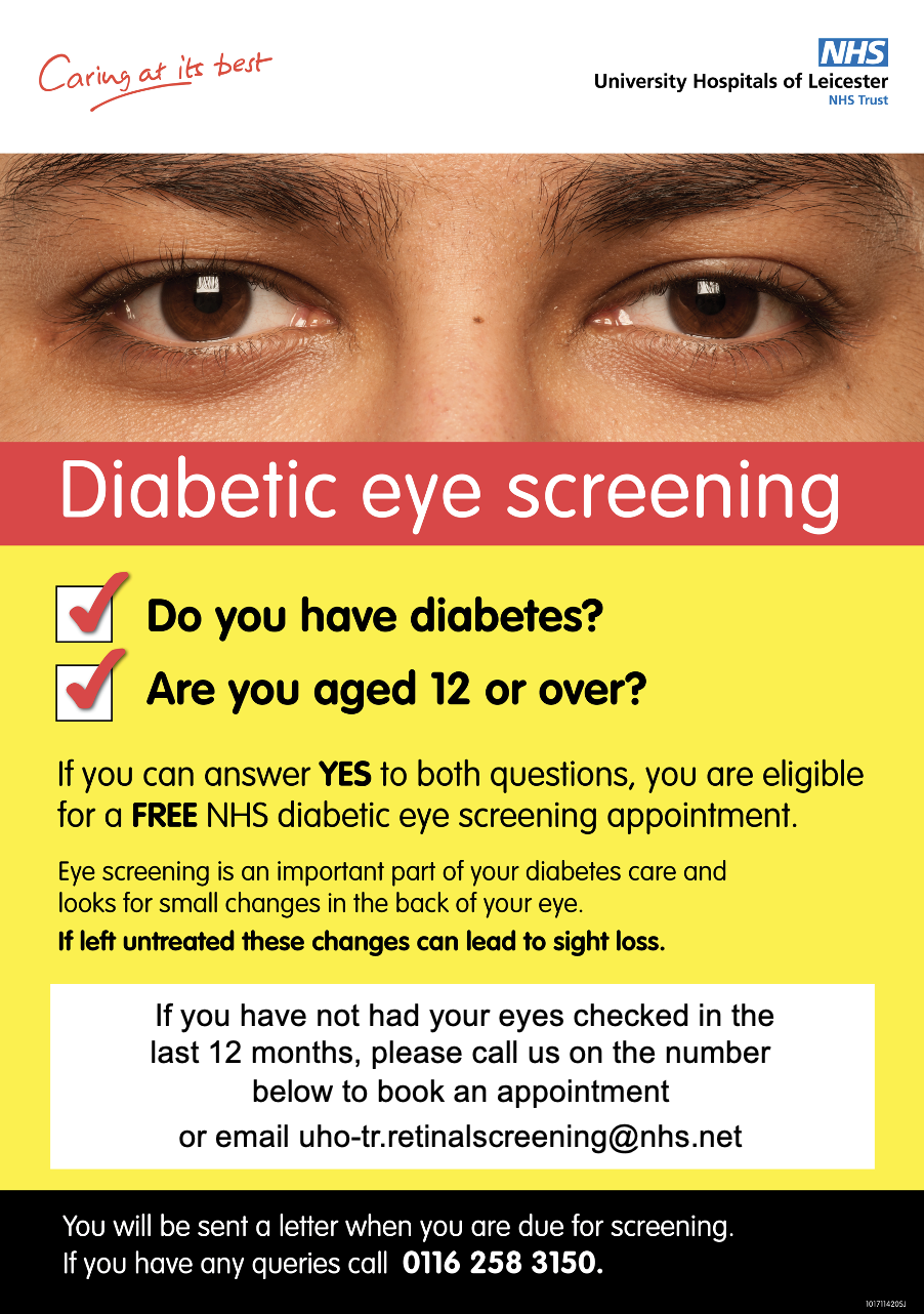 diabetic eye screening poster